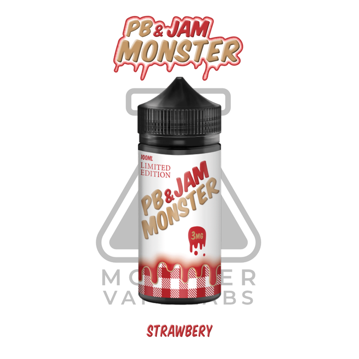 PB & JAM MONSTER - Strawberry 3mg 100ml