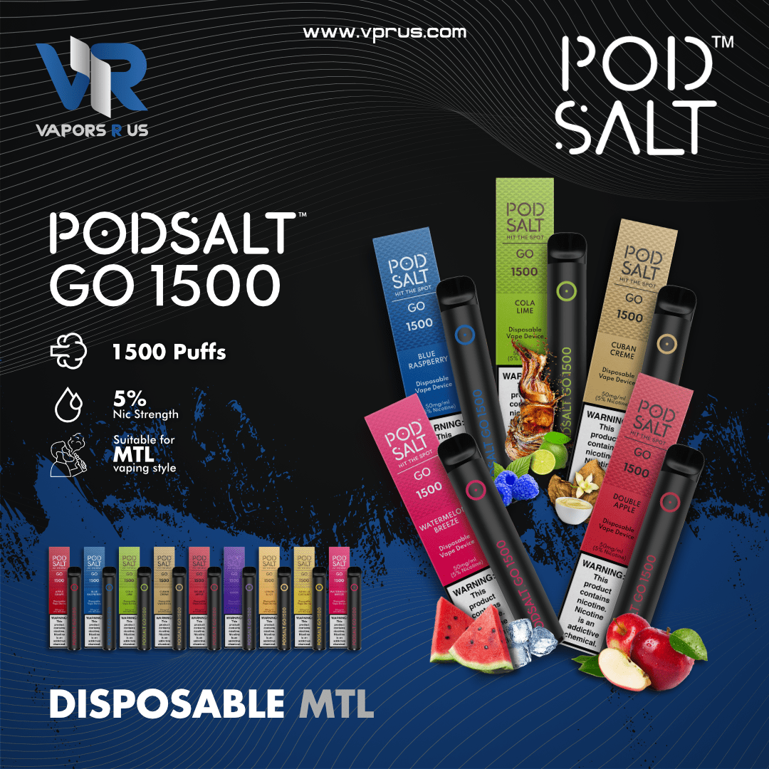 PODSALT - PS GO 1500 Puffs Disposable Device | Vapors R Us LLC