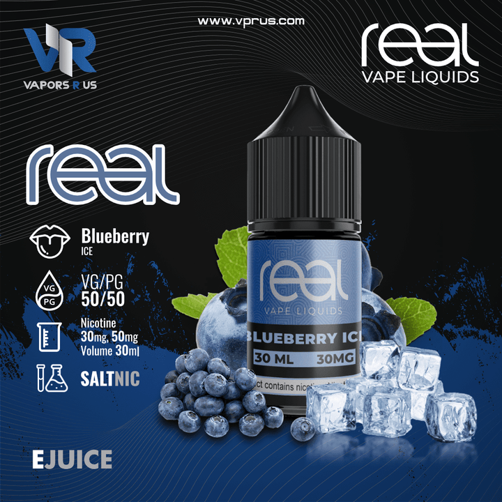 REAL VAPE - Blueberry Ice 30ml (SaltNic) | Vapors R Us LLC
