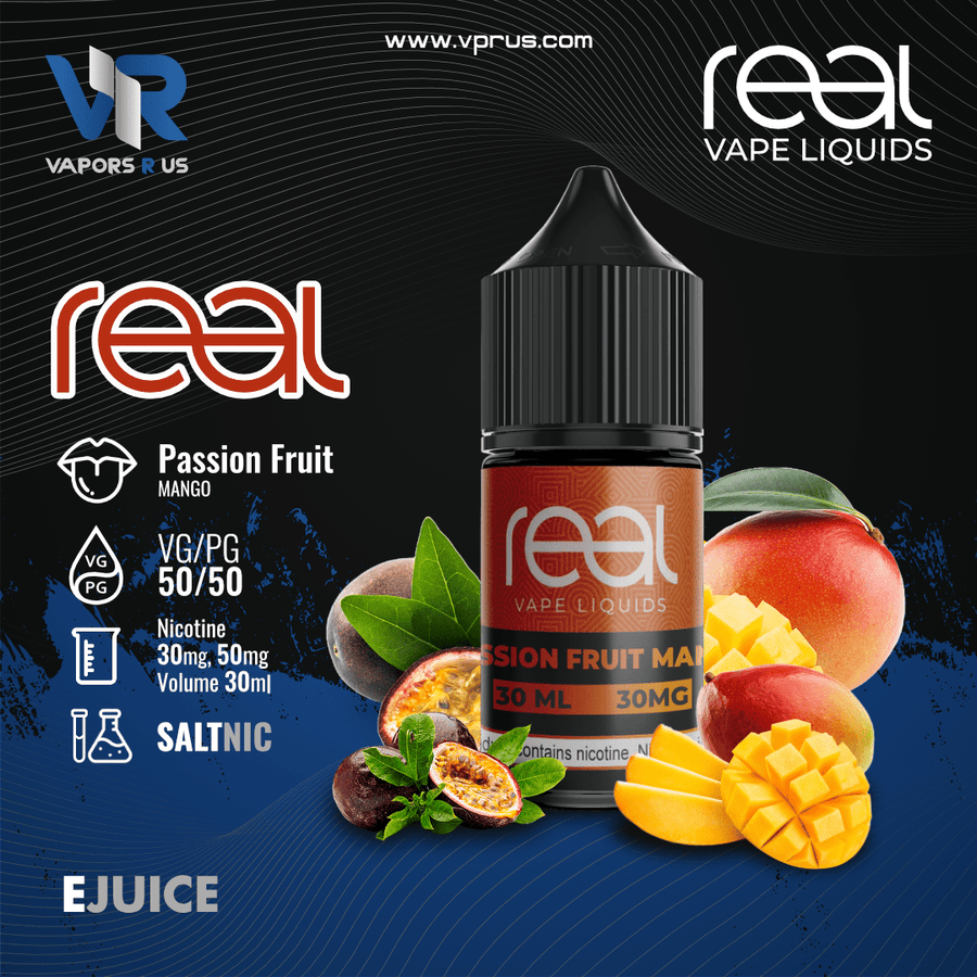 REAL VAPE - Passion Fruit Mango 30ml (SaltNic) | Vapors R Us LLC