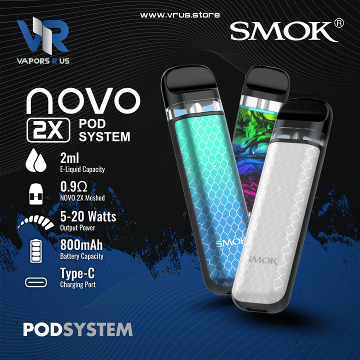 SMOK - NOVO 2X 20W 800mAh Pod System | Vapors R Us LLC