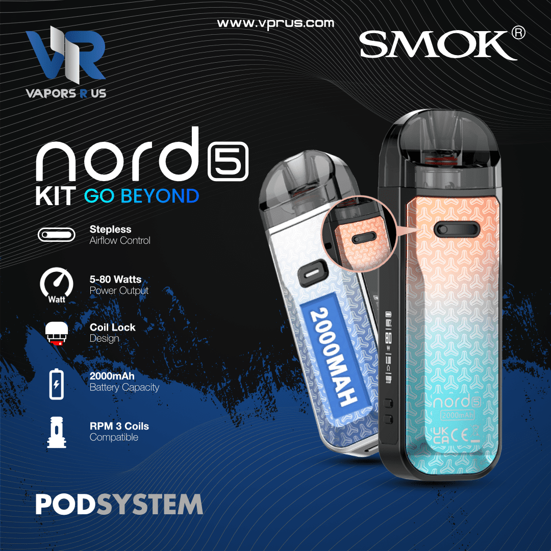 SMOK - NORD 5 Pod System Kit 2000mAh 5ml | Vapors R Us LLC