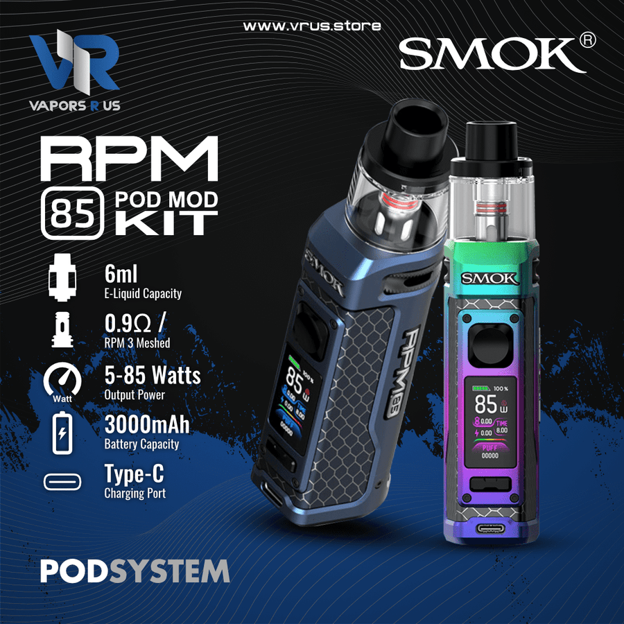 SMOK - RPM 85 3000mAh Pod Mod Kit | Vapors R Us LLC