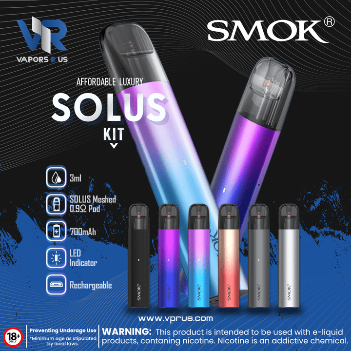 SMOK - SOLUS Pod System Kit 700mAh 16W | Vapors R Us LLC