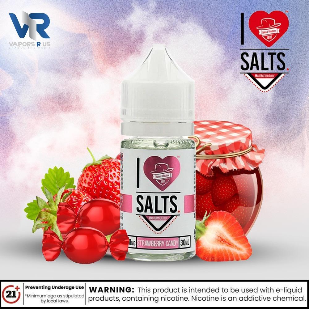 I LOVE SALTS BY MAD HATTER - STRAWBERRY CANDY