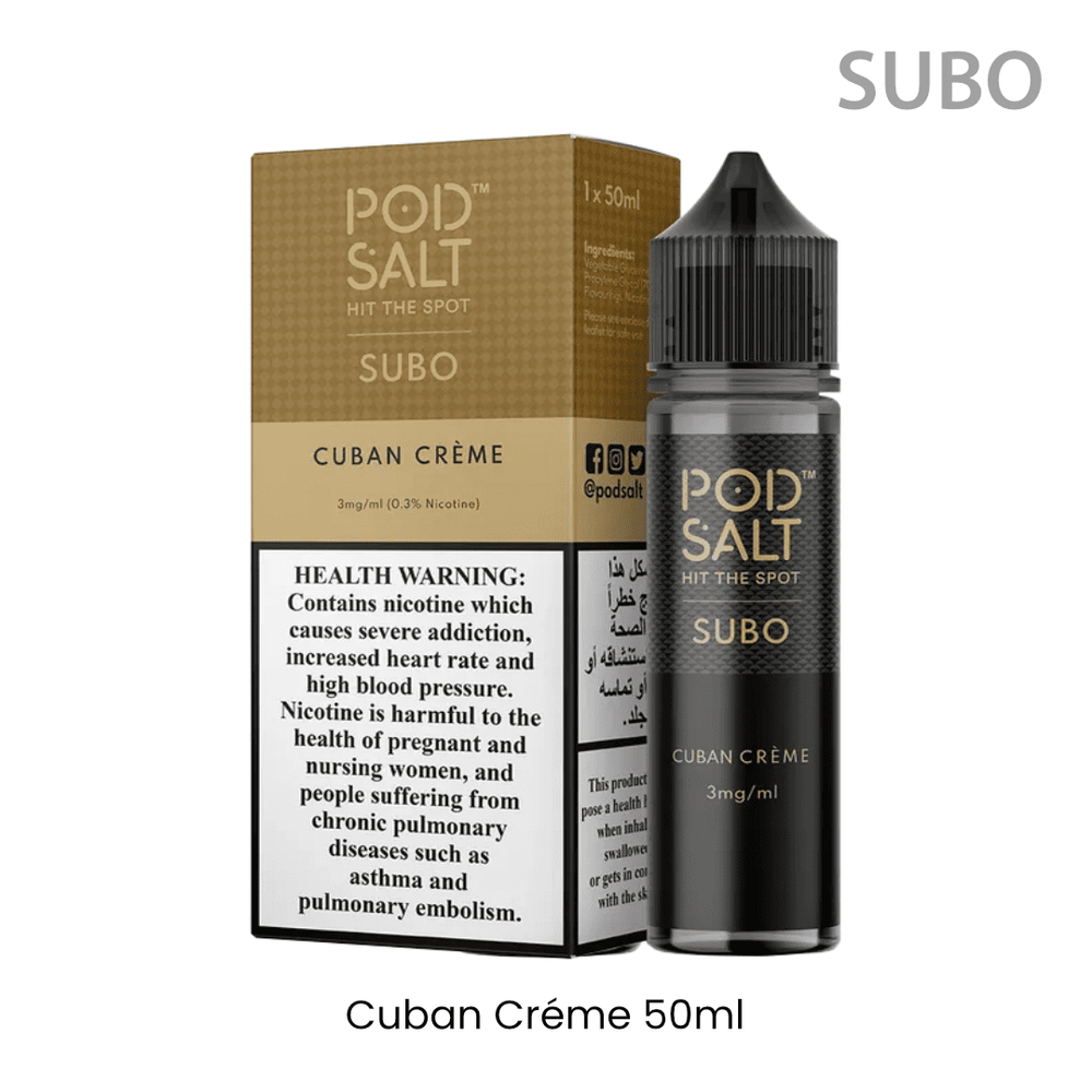 POD SALT SUBO - Cuban Crème 50ml | Vapors R Us LLC