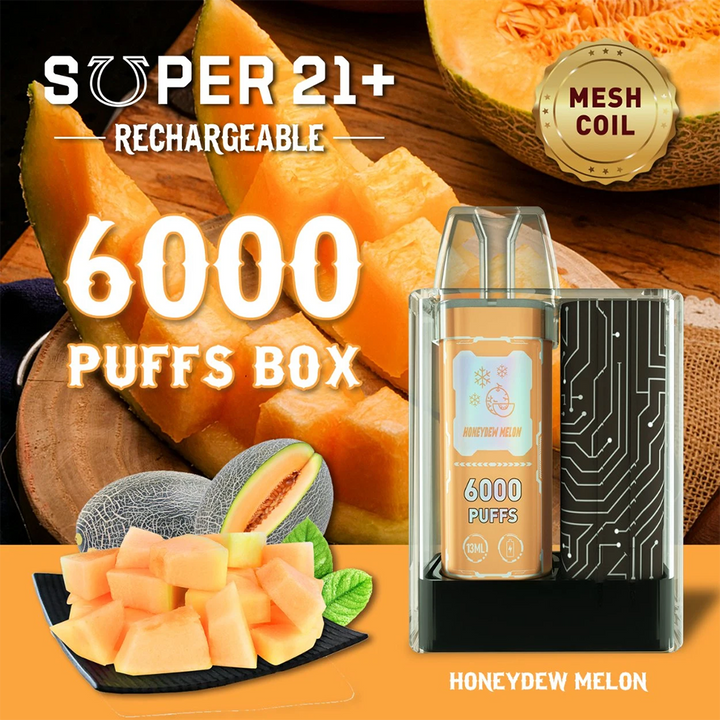 YECOO - SUPER 21+ 6000 Puffs Rechargeable Disposable | Vapors R Us LLC