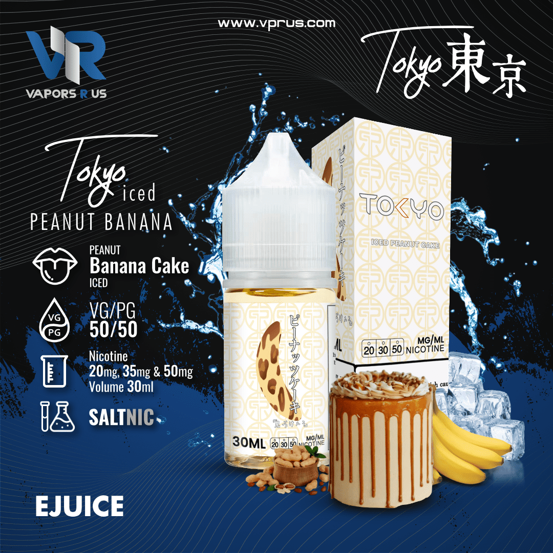 TOKYO - Iced Peanut Banana Cake 30ml (SaltNic) | Vapors R Us LLC