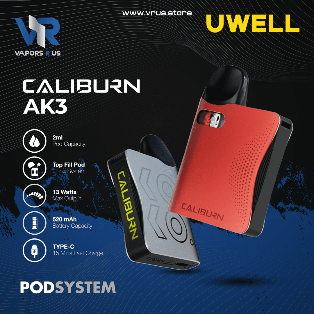 UWELL - Caliburn AK3 Pod Kit 520mAh | Vapors R Us LLC
