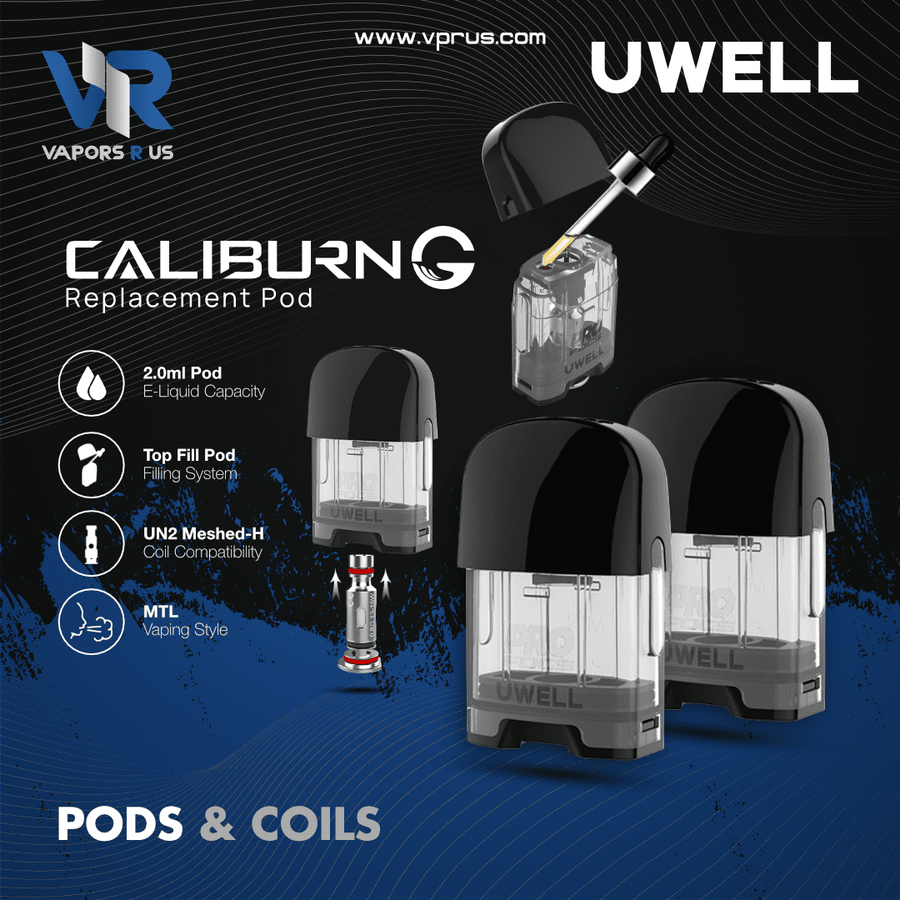 UWELL - Caliburn G Replacement Empty Pod Cartridge (2ml) | Vapors R Us LLC