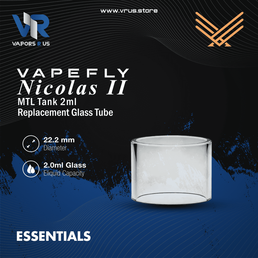 VAPEFLY - Nicolas II MTL Tank 2ml Replacement Glass Tube | Vapors R Us LLC