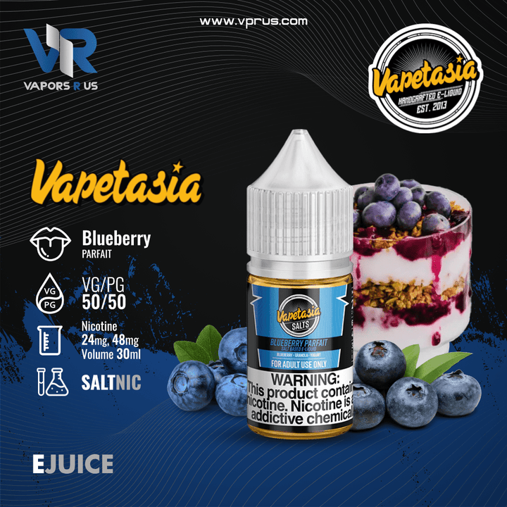 VAPETASIA - Blueberry Parfait 30ml (SaltNic) | Vapors R Us LLC