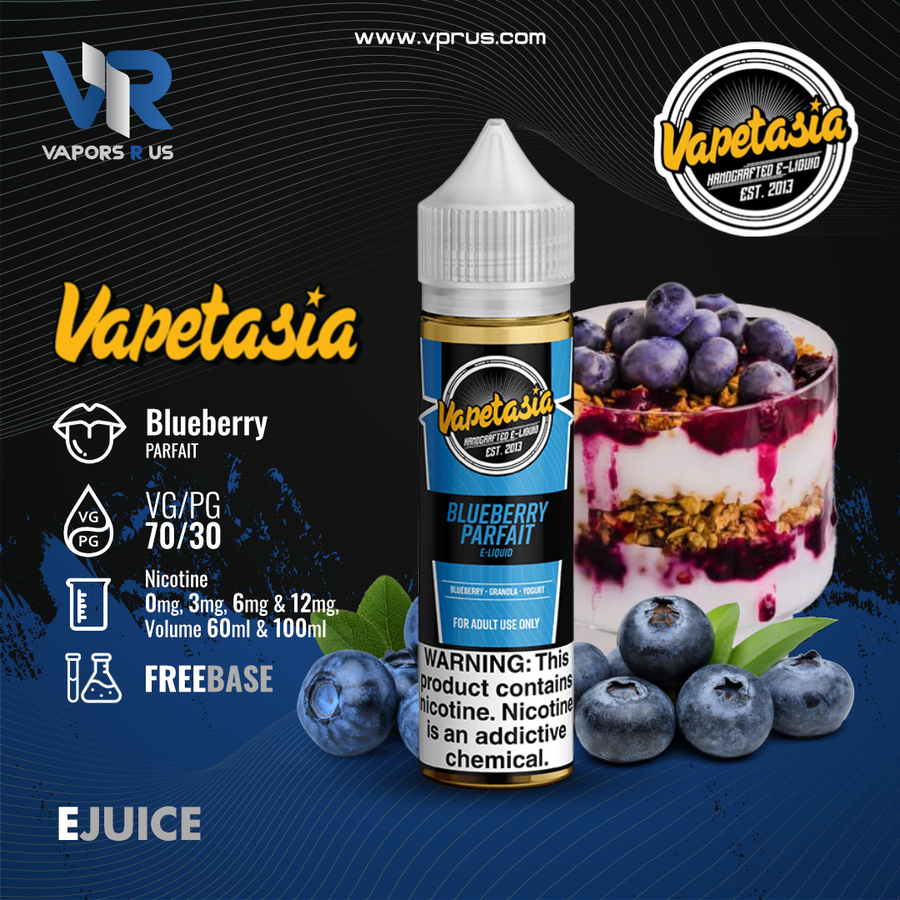 VAPETASIA - Blueberry Parfait 60ml