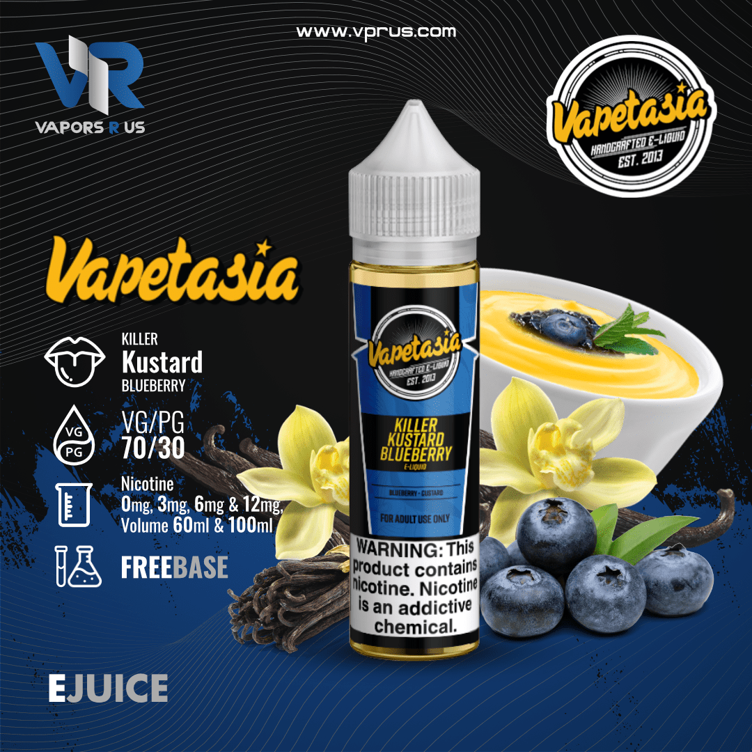 VAPETASIA - Killer Kustard Blueberry | Vapors R Us LLC