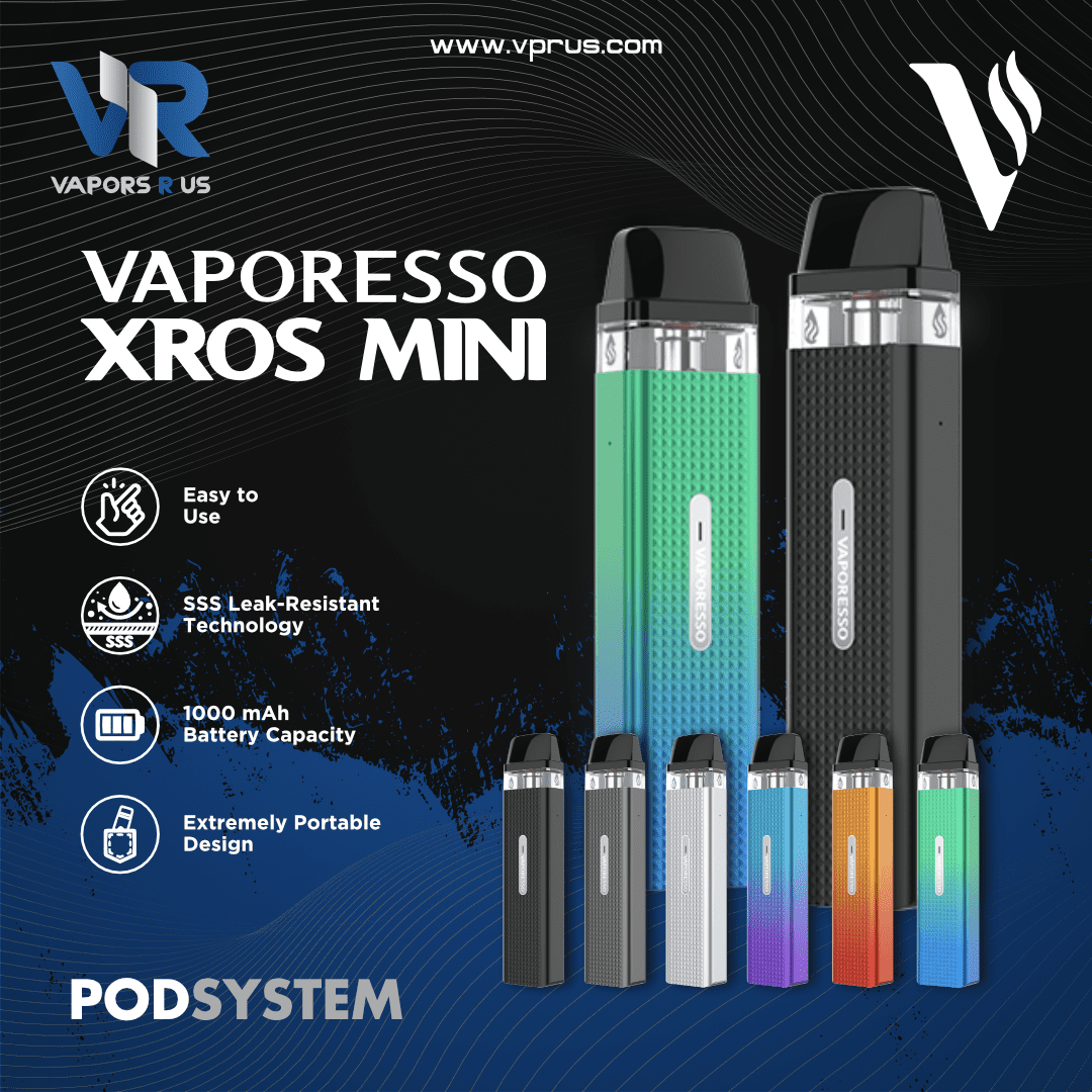 VAPORESSO - XROS Mini Pod Kit 1000mAh | Vapors R Us LLC