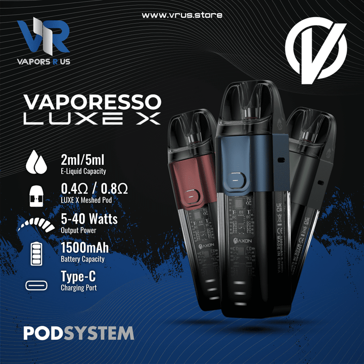 VAPORESSO - LUXE X Pod Kit 1500mAh | Vapors R Us LLC
