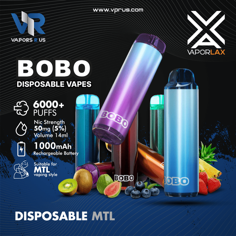 VAPORLAX - BOBO Disposable (6000 PUFFS - 50mg) | Vapors R Us LLC