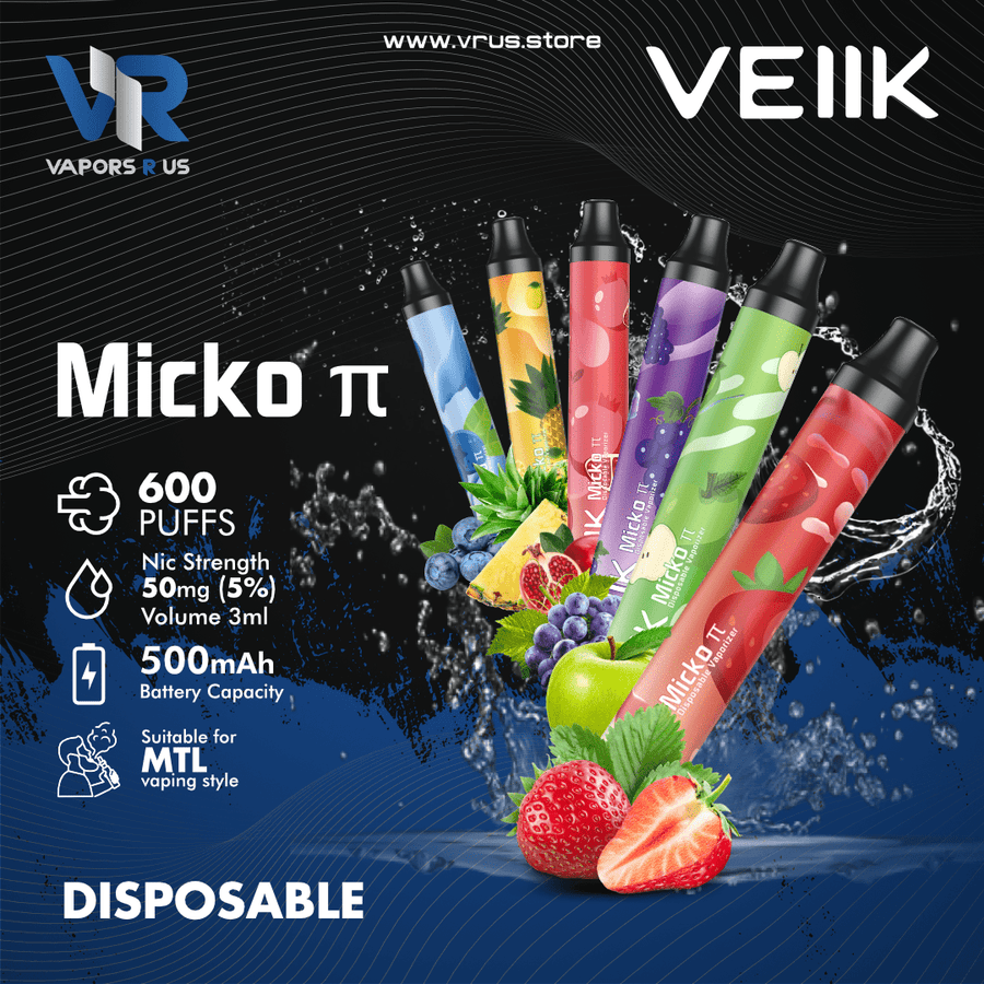 VEIIK - Micko TT Disposable Vape Kit 500mAh | Vapors R Us LLC