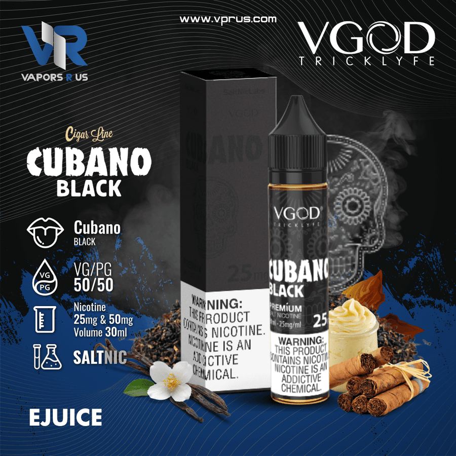 VGOD - Cubano Black 30ml (SaltNic) | Vapors R Us LLC