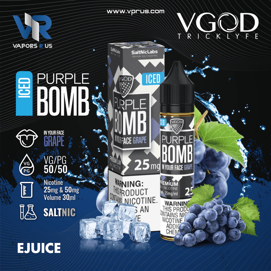 VGOD - Iced Purple Bomb 30ml (SaltNic) | Vapors R Us LLC