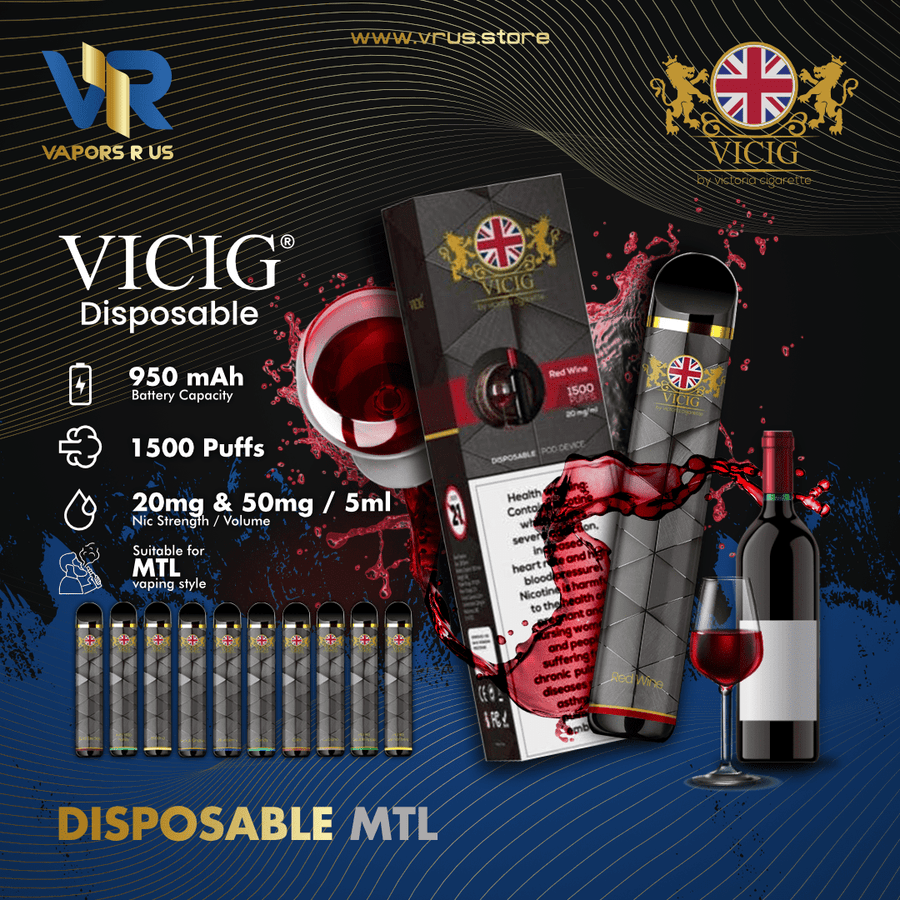 VICIG - Disposable 1500 Puffs | Vapors R Us LLC