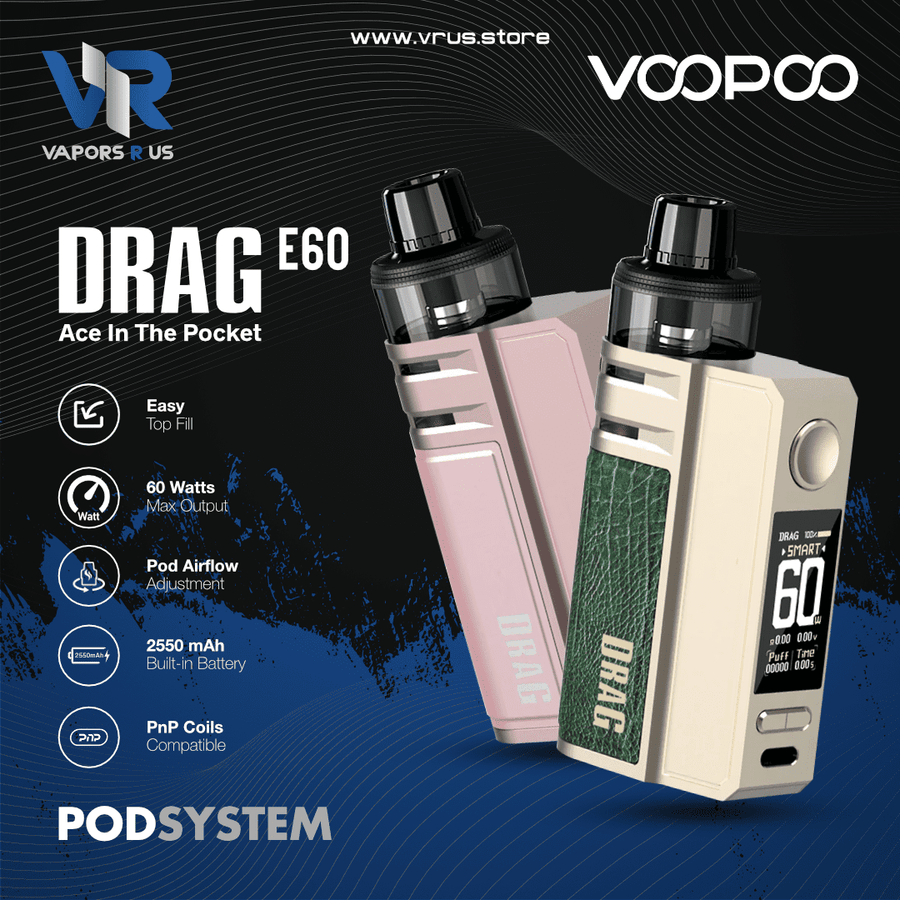 VOOPOO - DRAG E60 Pod Kit 2550mAh | Vapors R Us LLC