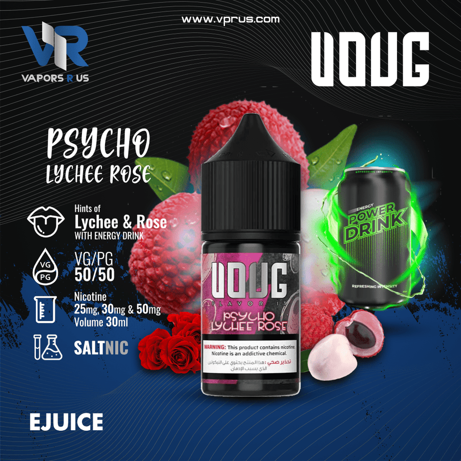 VOUG - Psycho Lychee Rose 30ml (Saltnic) | Vapors R Us LLC