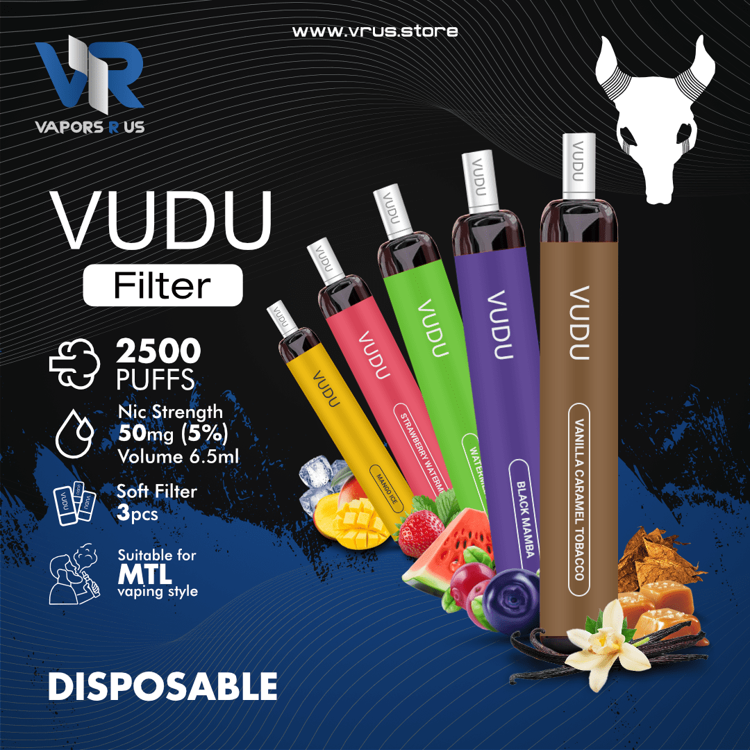 VUDU – Filter Disposable Vape (5% - 2500puffs) | Vapors R Us LLC