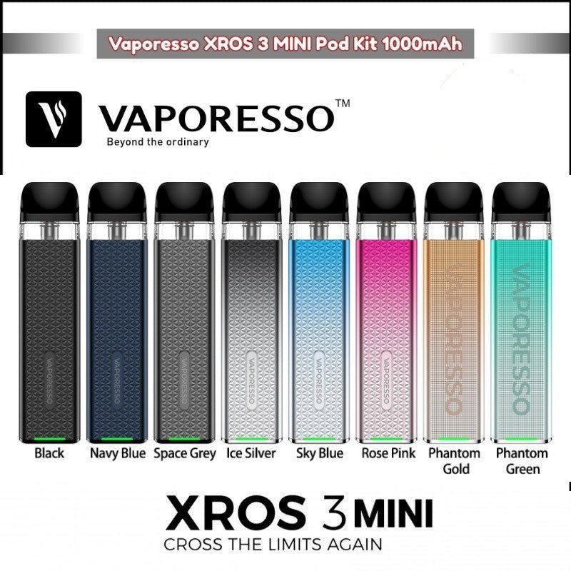 VAPORESSO - XROS 3 MINI 16W Pod Kit 1000mAh | Vapors R Us LLC