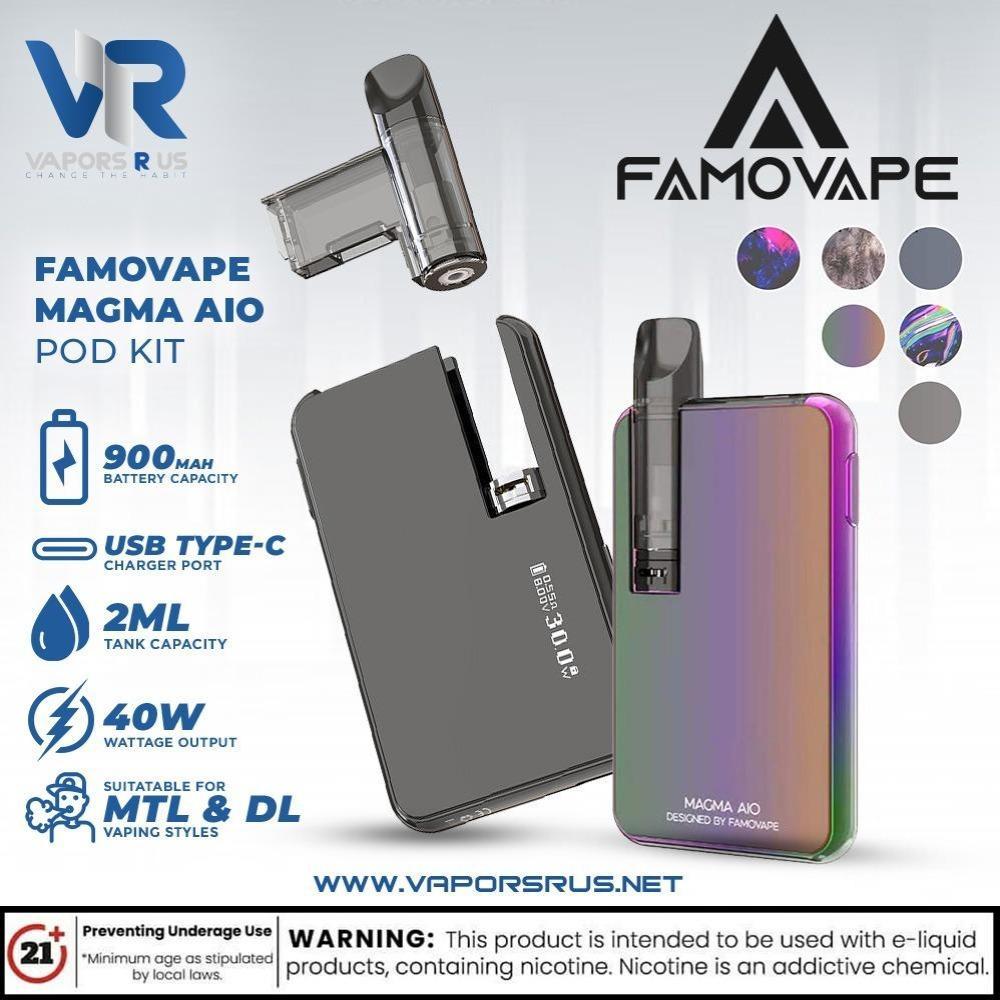 FAMOVAPE - Magma AIO Pod Kit 900mAh | Vapors R Us LLC