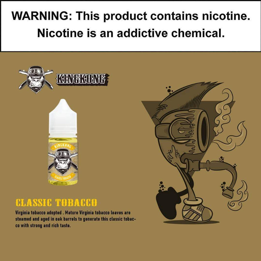 KING KONG - Classic Tobacco 30ml (SaltNic) | Vapors R Us LLC