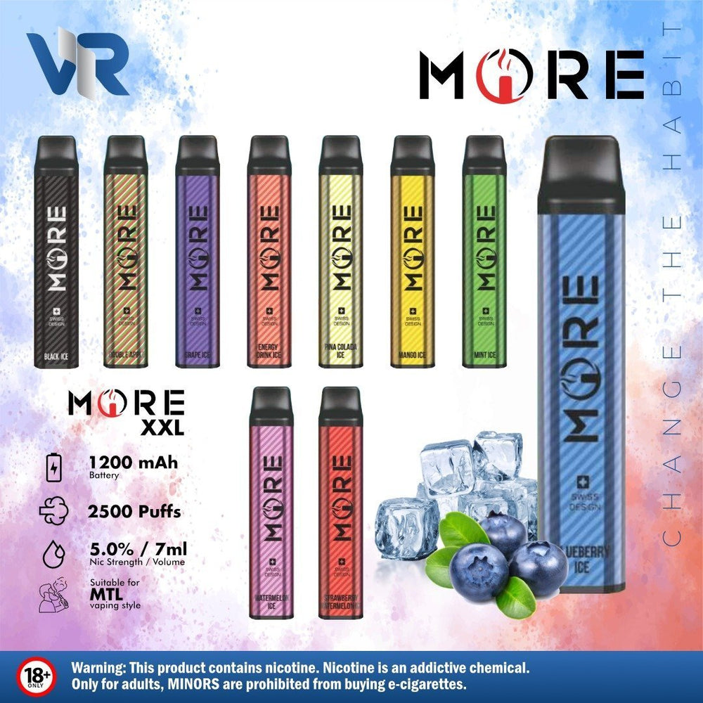 MORE - XXL Disposable Vape Pen 2500 Puffs 1200mAh | Vapors R Us LLC