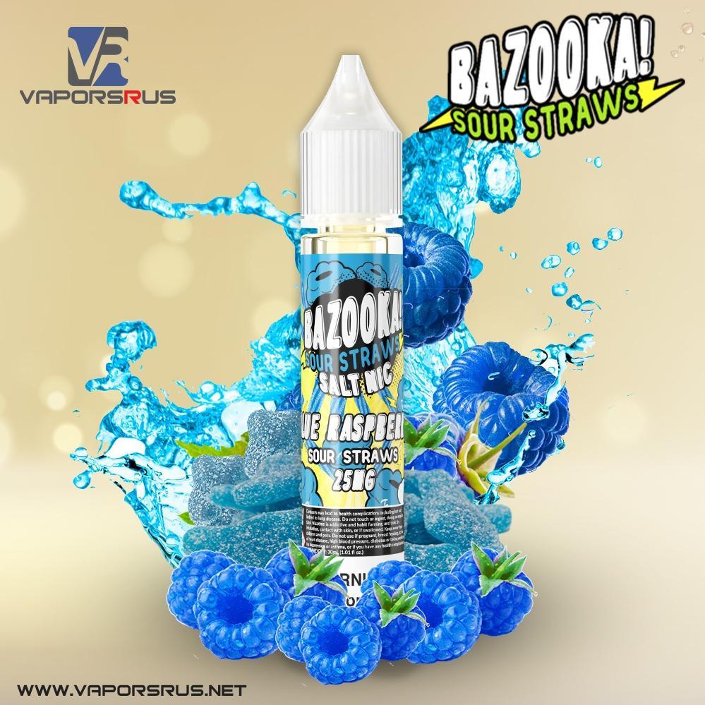 BAZOOKA - SOUR STRAWS - Blue Raspberry 30ml (SaltNic) | Vapors R Us LLC
