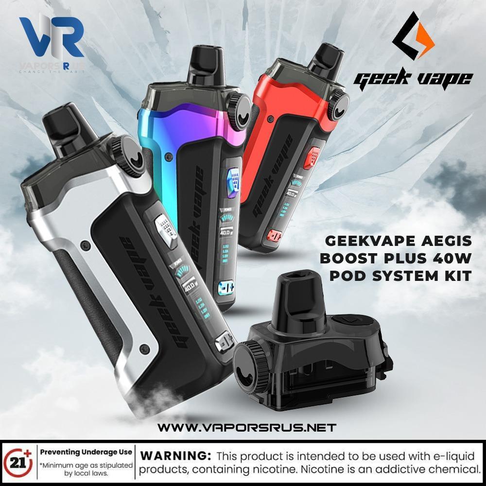 GEEKVAPE - AEGIS Boost Plus 40W Pod System Kit | Vapors R Us LLC