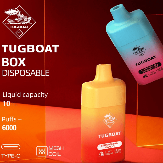 TUGBOAT Disposable Box Vape Device 6000 Puffs 600mAh 2% | Vapors R Us LLC