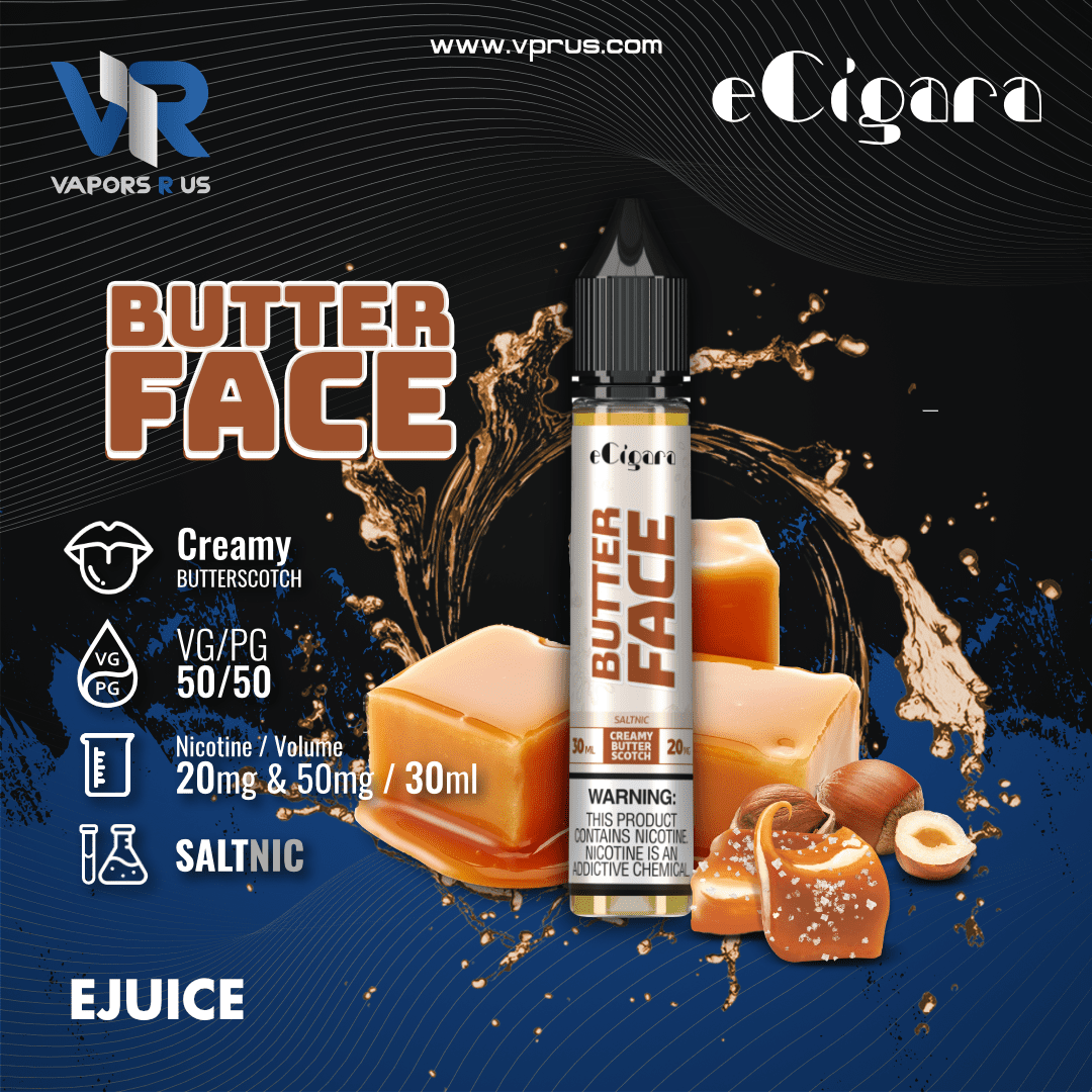 ECIGARA - Butter Face 30ml (SaltNic) | Vapors R Us LLC