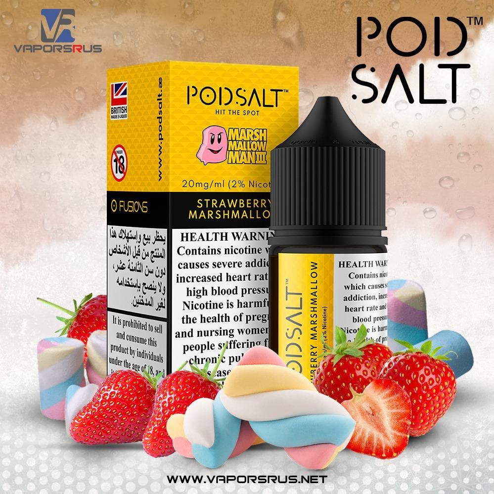 POD SALT FUSIONS - Strawberry Marshmallow Man 3 30ml (SaltNic) | Vapors R Us LLC