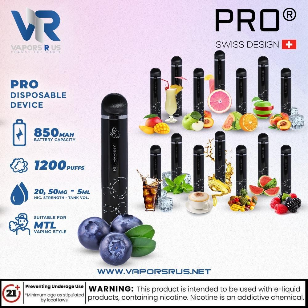 PRO Disposable 1200 Puffs | Vapors R Us LLC