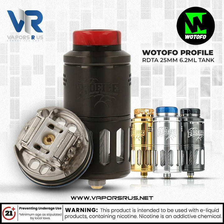 WOTOFO - Profile RDTA 25mm 6.2ml Tank | Vapors R Us LLC