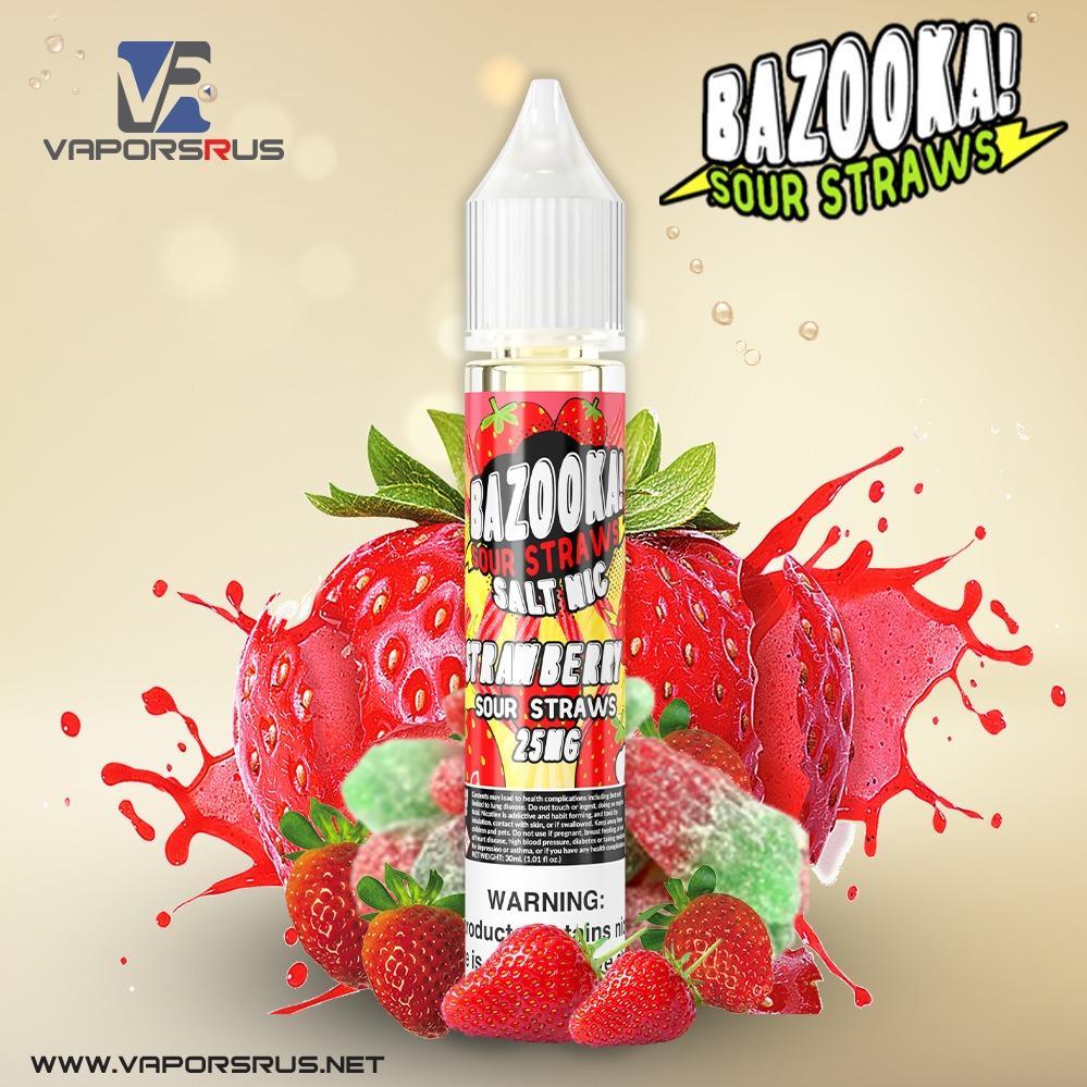 BAZOOKA - SOUR STRAWS - Strawberry 30ml (SaltNic) | Vapors R Us LLC