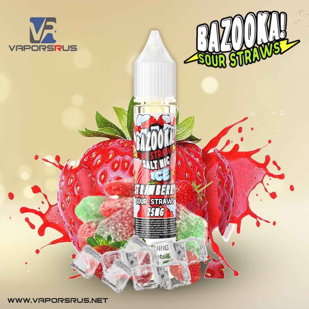 BAZOOKA - SOUR STRAWS - Strawberry on Ice 30ml (SaltNic) | Vapors R Us LLC