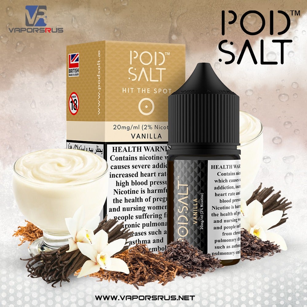 Pod Salt Vanilla 30ml Nicotine Salt E-Liquid (UAE) - 20mg/ml | Pod Salt