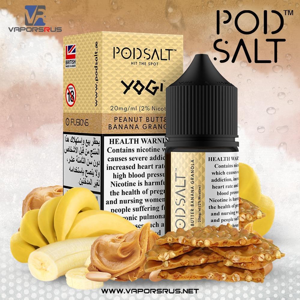 POD SALT FUSIONS - Yogi Banana Peanut Butter 30ml (SaltNic) | Vapors R Us LLC